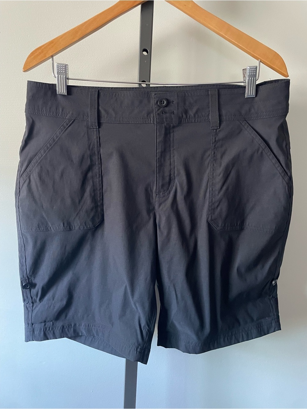Eddie Bauer Roll Up Shorts Hiking Trail Outdoor Black Size 12